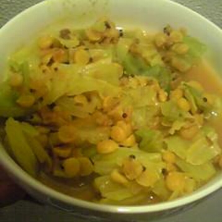 ひよこ豆と春キャベツの炒め煮
